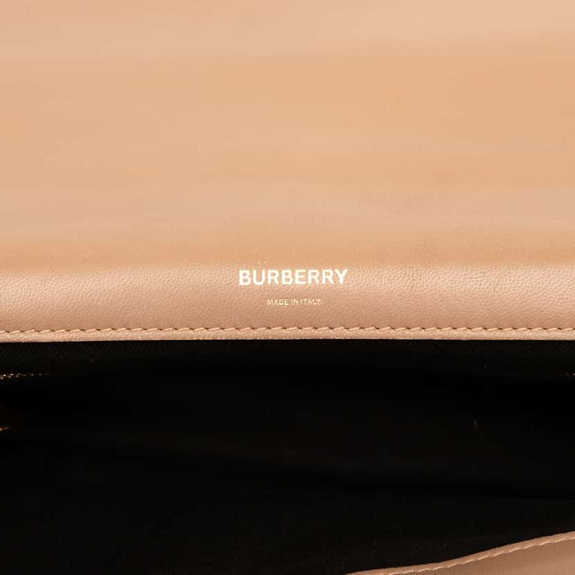 Burberry Medium Quilted Lambskin Lola Crossbody Brown Leather Good condition - Box View