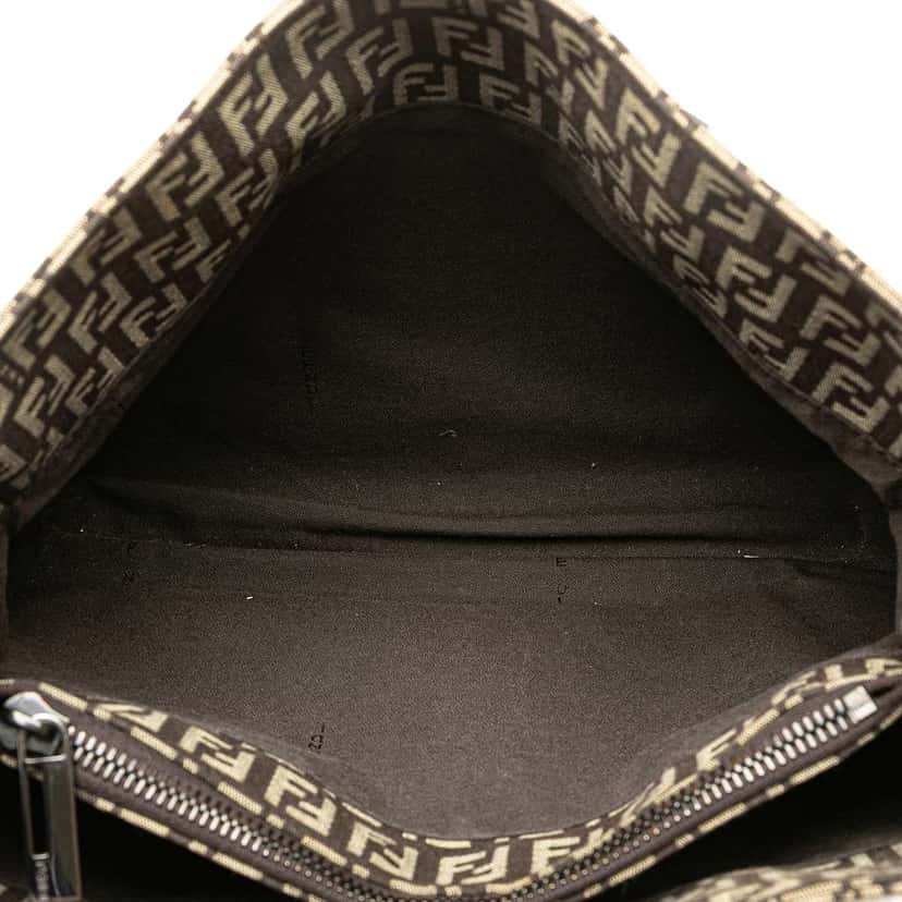 Fendi Small Zucchino Canvas Tote Brown Canvas Good condition - Model View