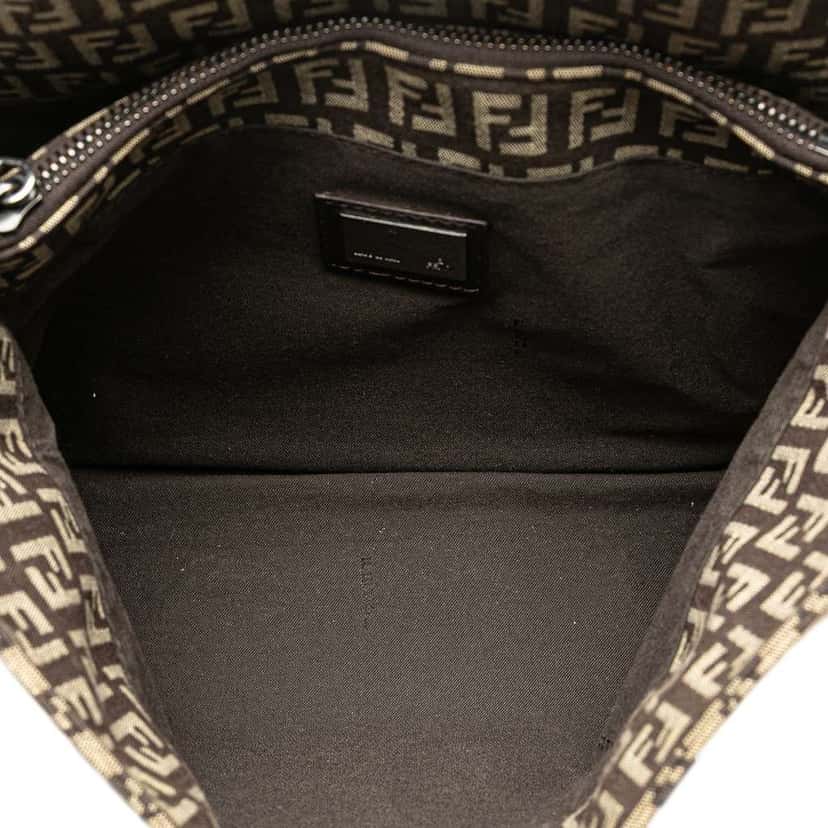 Fendi Small Zucchino Canvas Tote Brown Canvas Good condition - Box View