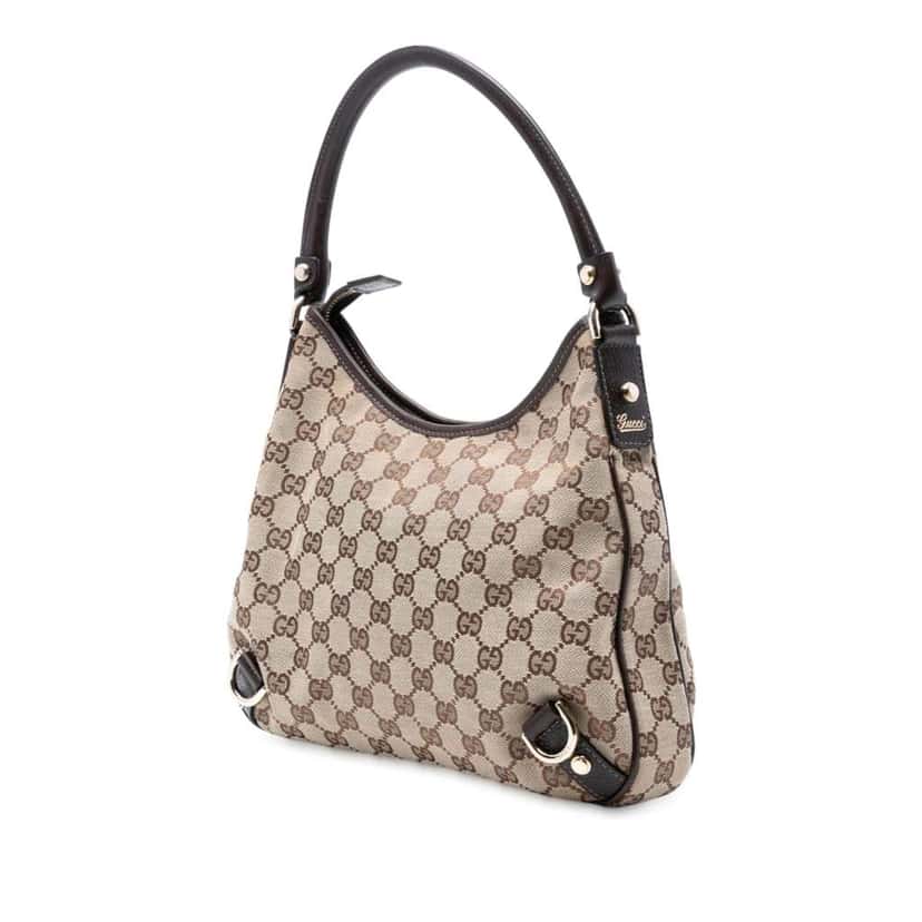 Gucci GG Canvas Abbey D Ring Shoulder Bag Brown Canvas Good condition - Back View
