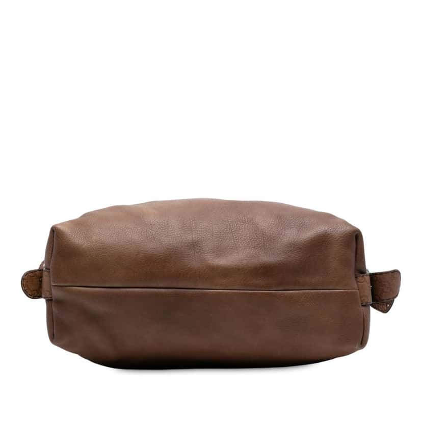 Gucci Large Leather Bamboo Bar Tote Brown Leather Good condition - Inside View
