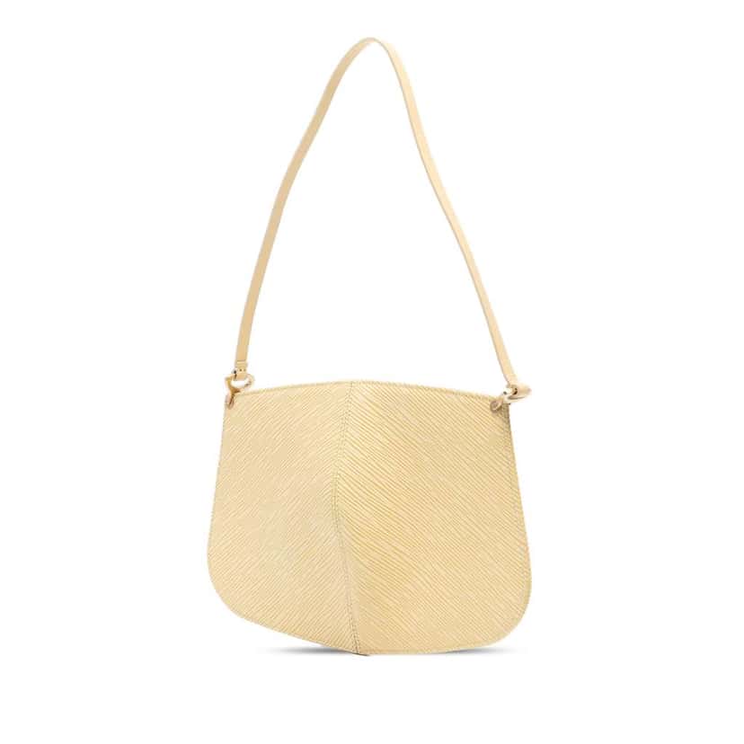 Louis Vuitton Epi Demi Lune Pochette Yellow Leather Good condition - Back View