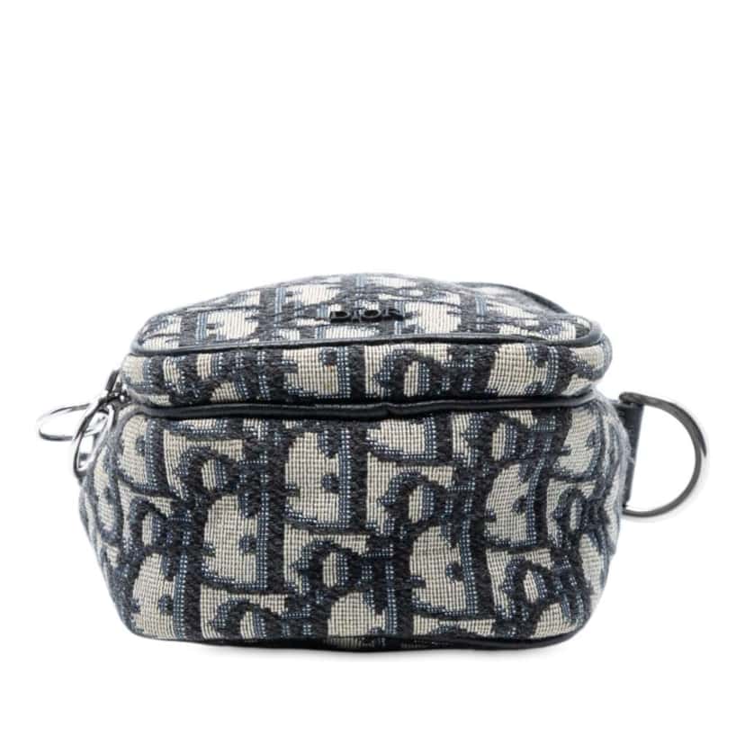 Dior Micro Oblique Canvas Rider Pouch Blue Canvas Good condition - Inside View