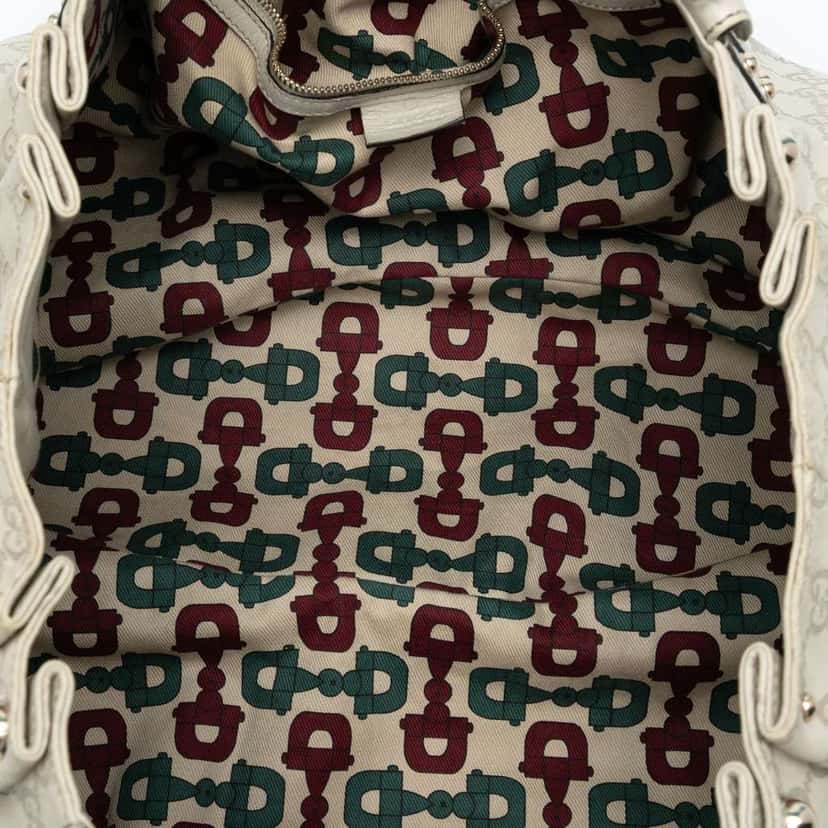 Gucci Large Guccissima Studded Pelham Tote Brown Leather Good condition - Model View