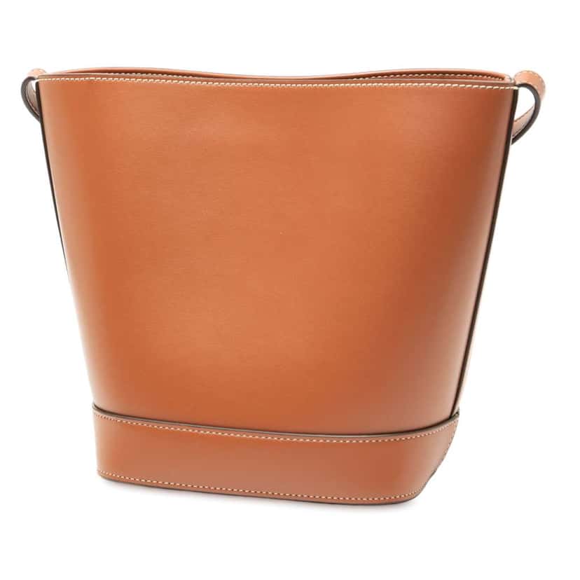 Celine Small Calfskin Cuir Triomphe Bucket Bag Brown Leather Good condition - Back View
