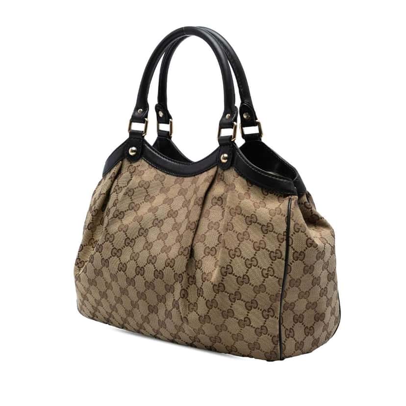 Gucci Medium GG Canvas Sukey Tote Brown Canvas Good condition - Back View