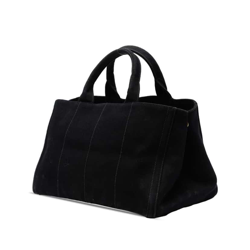 Prada Canvas Canapa Bijoux Satchel Black Canvas Good condition - Back View