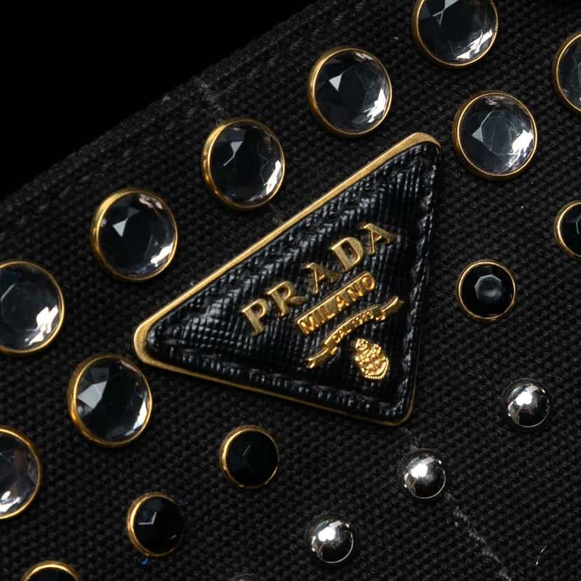 Prada Canvas Canapa Bijoux Satchel Black Canvas Good condition - Box View