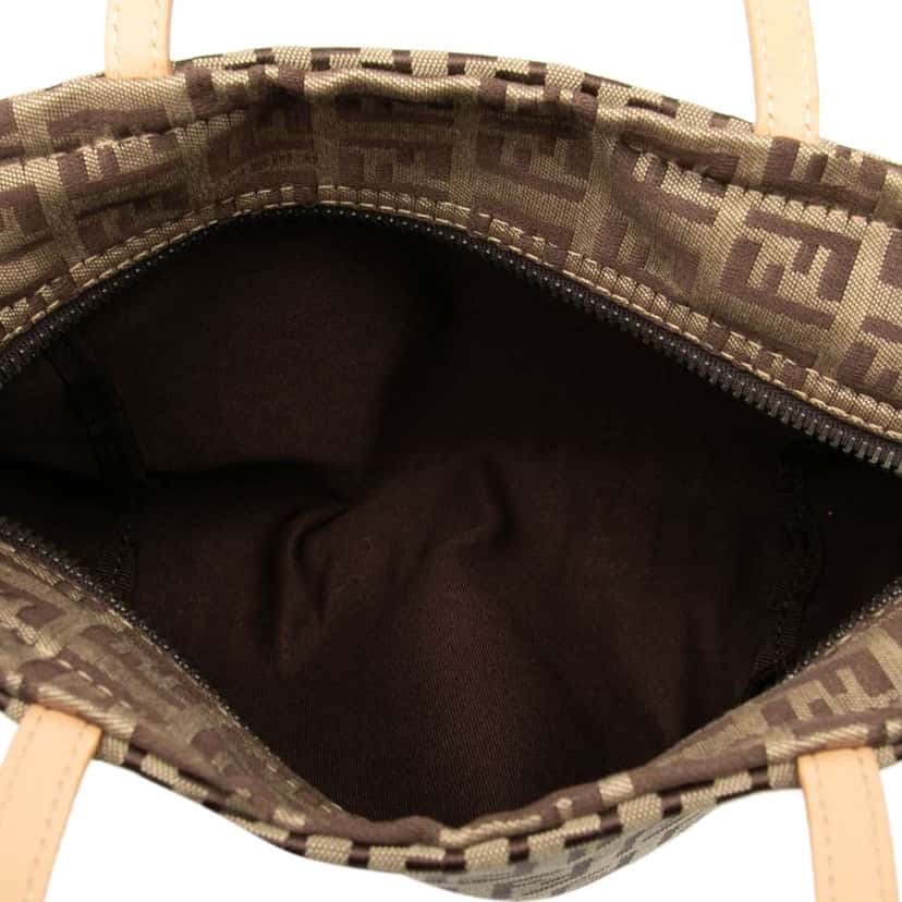 Fendi Zucchino Canvas Handbag Brown Canvas Good condition - Model View