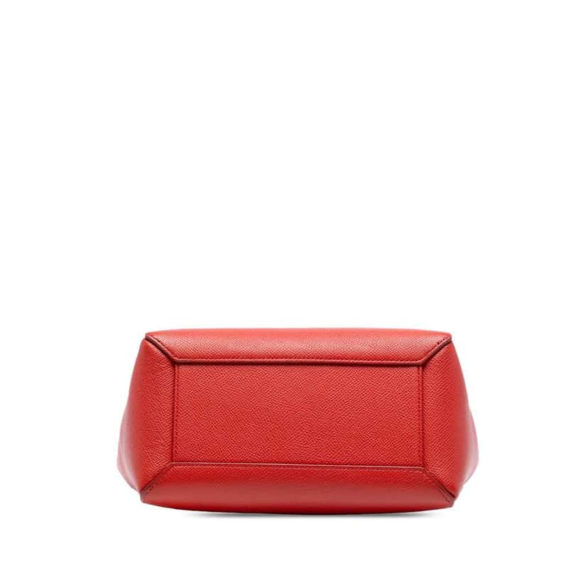 Celine Nano Grained Calfskin Belt Bag Red Leather Good condition - Inside View