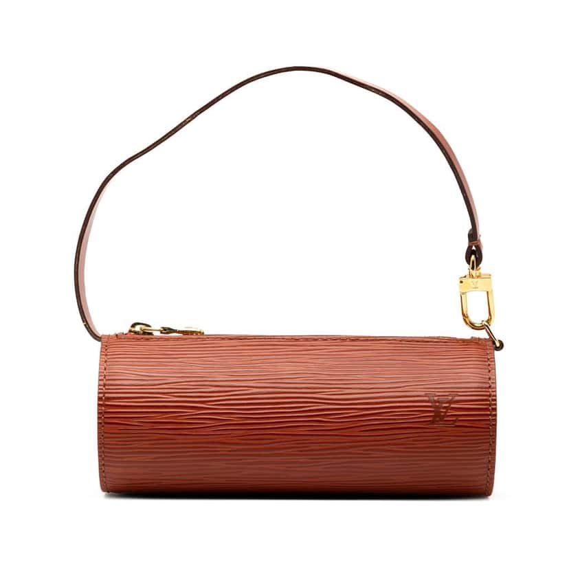 Louis Vuitton Epi Pochette Papillon Brown Leather Good condition - Front View
