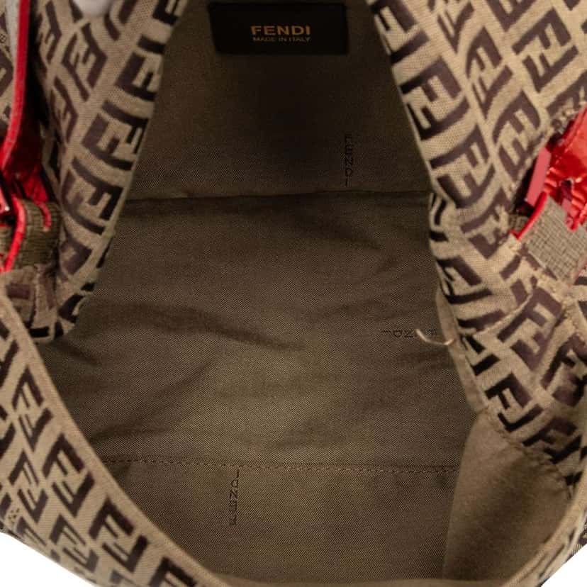 Fendi Zucchino Canvas Mamma Forever Brown Canvas Good condition - Model View