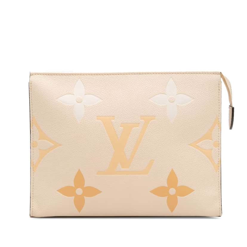 Louis Vuitton Monogram Empreinte Giant By The Pool Toiletry Pouch 26 Brown Leather Very good condition - Front View