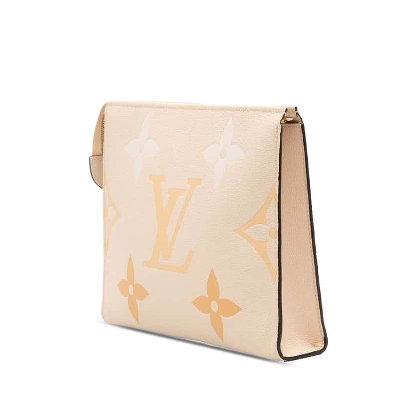 Louis Vuitton Monogram Empreinte Giant By The Pool Toiletry Pouch 26 Brown Leather Very good condition - Back View