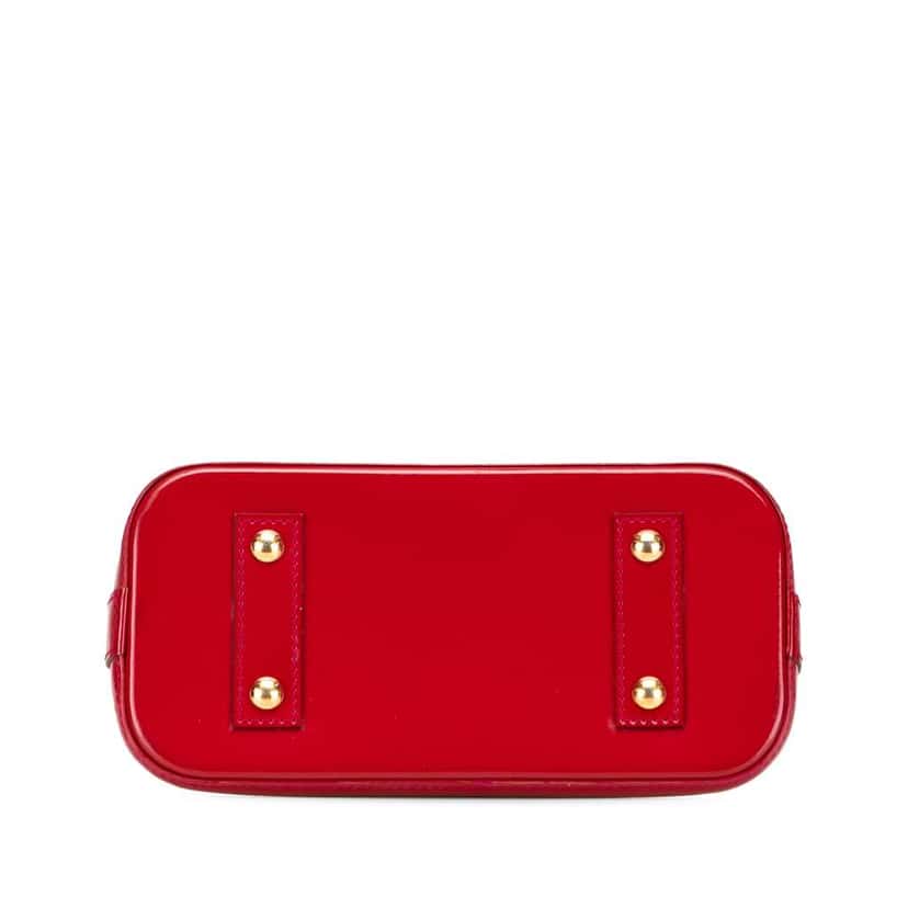 Louis Vuitton Monogram Vernis Alma BB Red Leather Good condition - Inside View