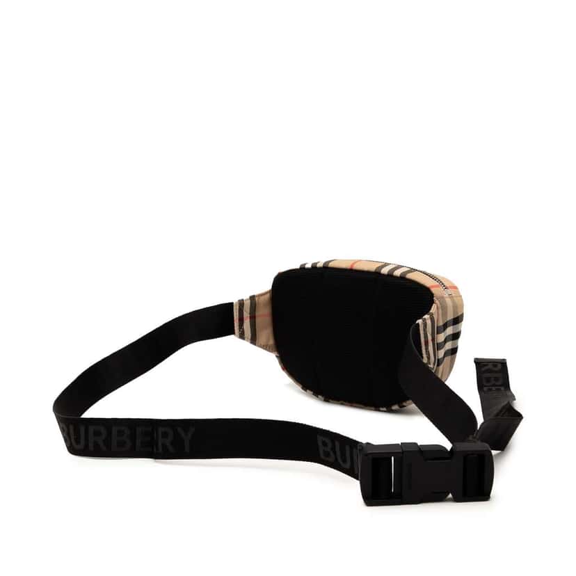 Burberry House Check Canvas Cannon Belt Bag Brown Canvas Good condition - Back View