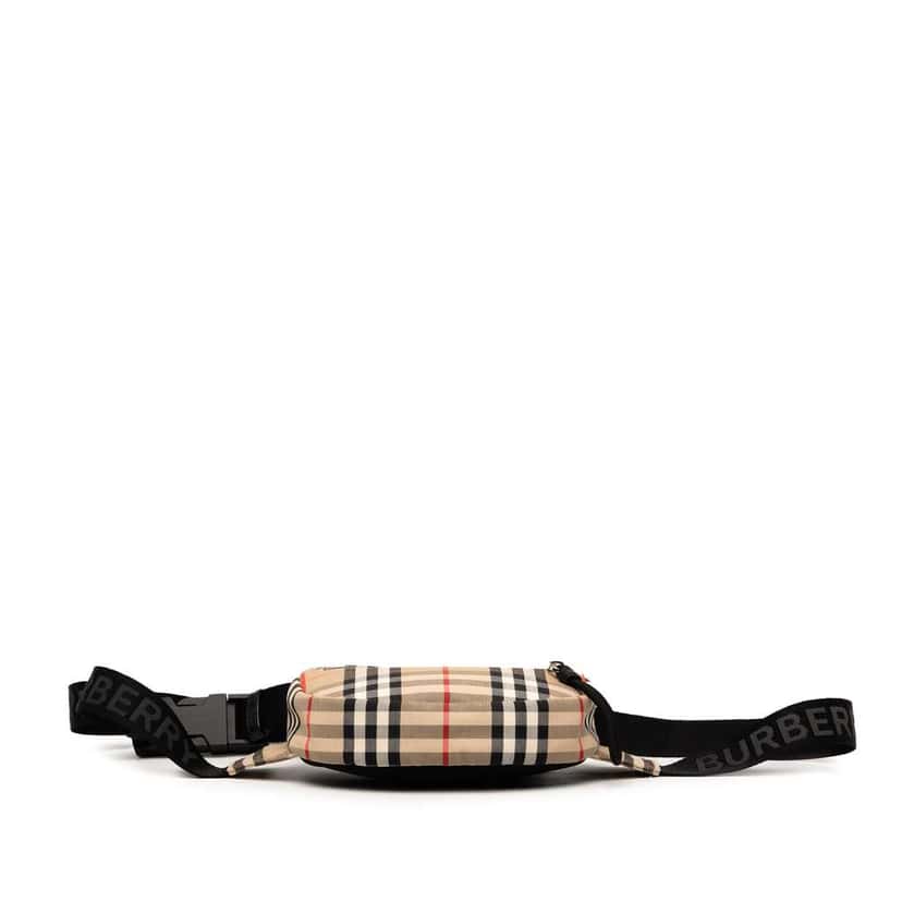 Burberry House Check Canvas Cannon Belt Bag Brown Canvas Good condition - Inside View
