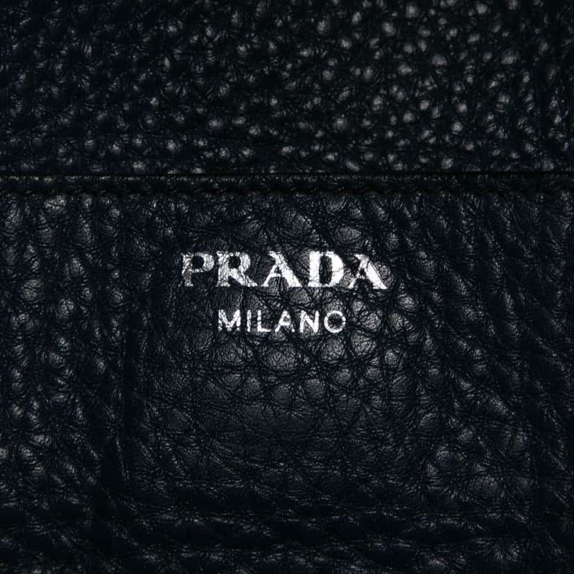 Prada Vitello Daino Pocket Hobo Blue Leather Good condition - Box View