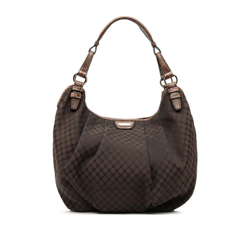 Celine Macadam Canvas Hobo Brown Canvas Good condition - Front View