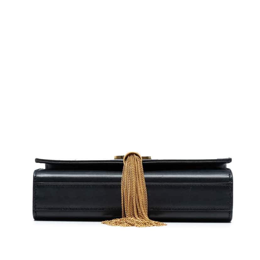 Saint Laurent Small Leather Monogram Kate Tassel Crossbody Black Leather Good condition - Inside View