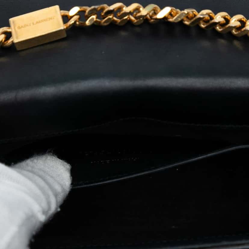 Saint Laurent Small Leather Monogram Kate Tassel Crossbody Black Leather Good condition - Box View