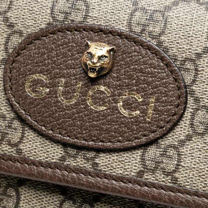 Gucci GG Supreme Web Neo Vintage Belt Bag Brown Canvas Good condition - Box View