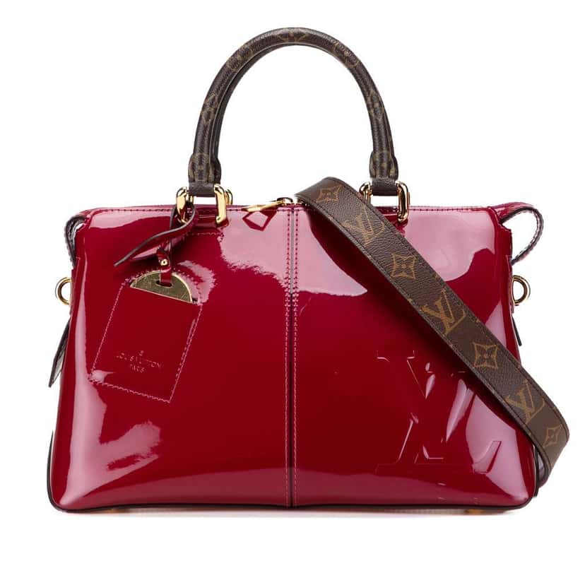 Louis Vuitton Vernis Miroir Tote Purple Leather Good condition - Front View