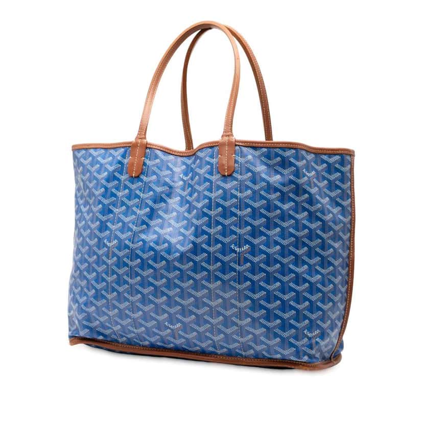 Goyard Goyardine Reversible Pertuis PM Blue Canvas Good condition - Back View