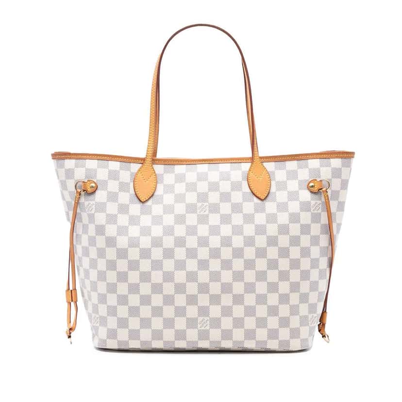 Louis Vuitton Damier Azur Neverfull MM White Good condition - Front View
