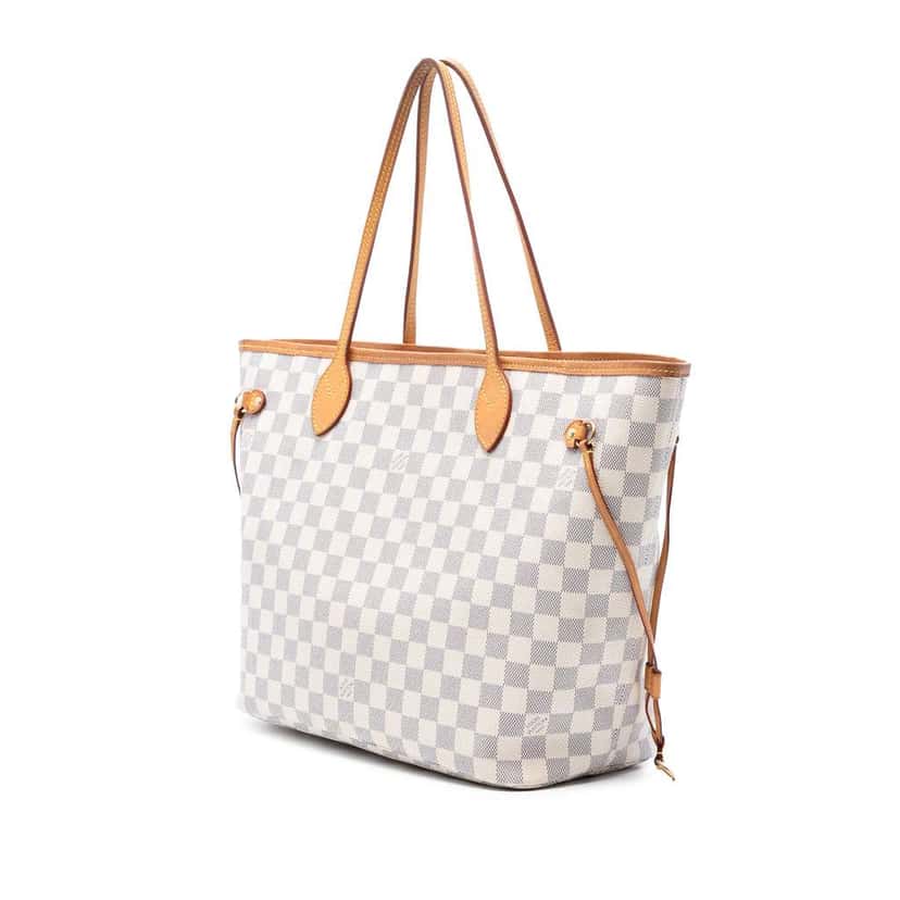 Louis Vuitton Damier Azur Neverfull MM White Good condition - Back View