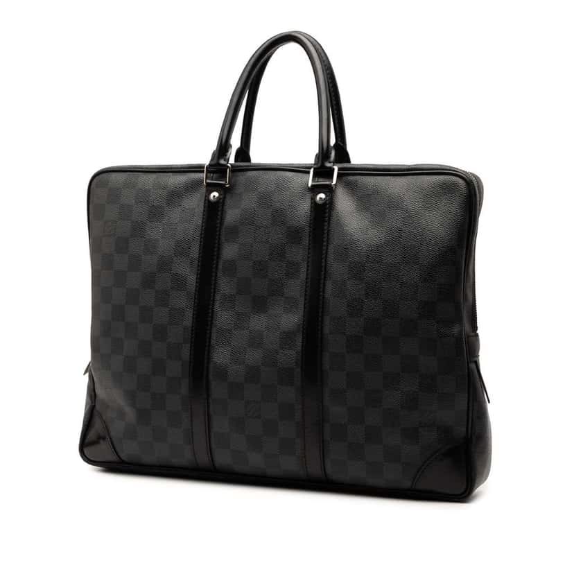 Louis Vuitton Damier Graphite Porte Documents Voyage PM Black Good condition - Back View