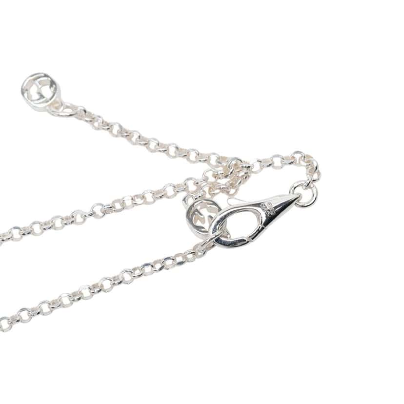 Gucci Sterling Silver GG Marmont Pendant Necklace Silver Silver Good condition - Model View