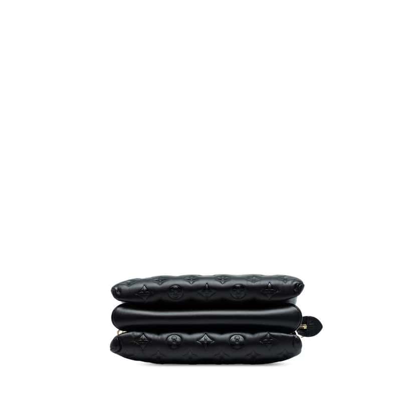 Louis Vuitton Monogram Embossed Puffy Lambskin Coussin PM Black Leather Good condition - Inside View