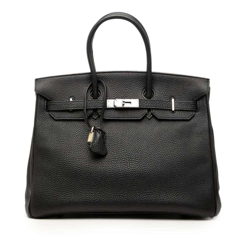 Hermès Togo Birkin Retourne 35 Black Leather Good condition - Front View