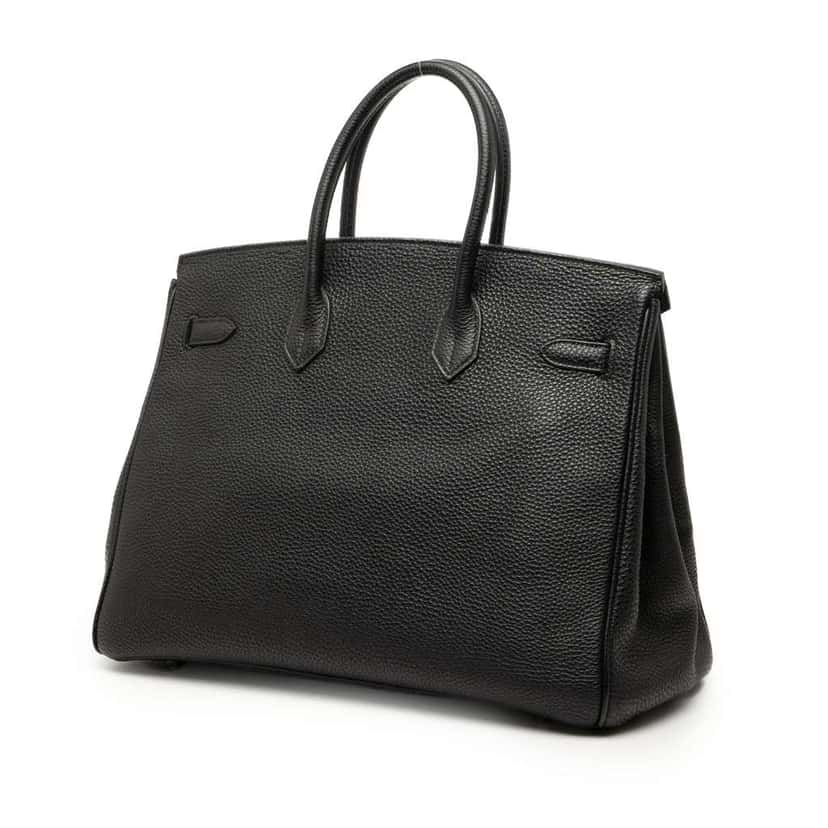 Hermès Togo Birkin Retourne 35 Black Leather Good condition - Back View