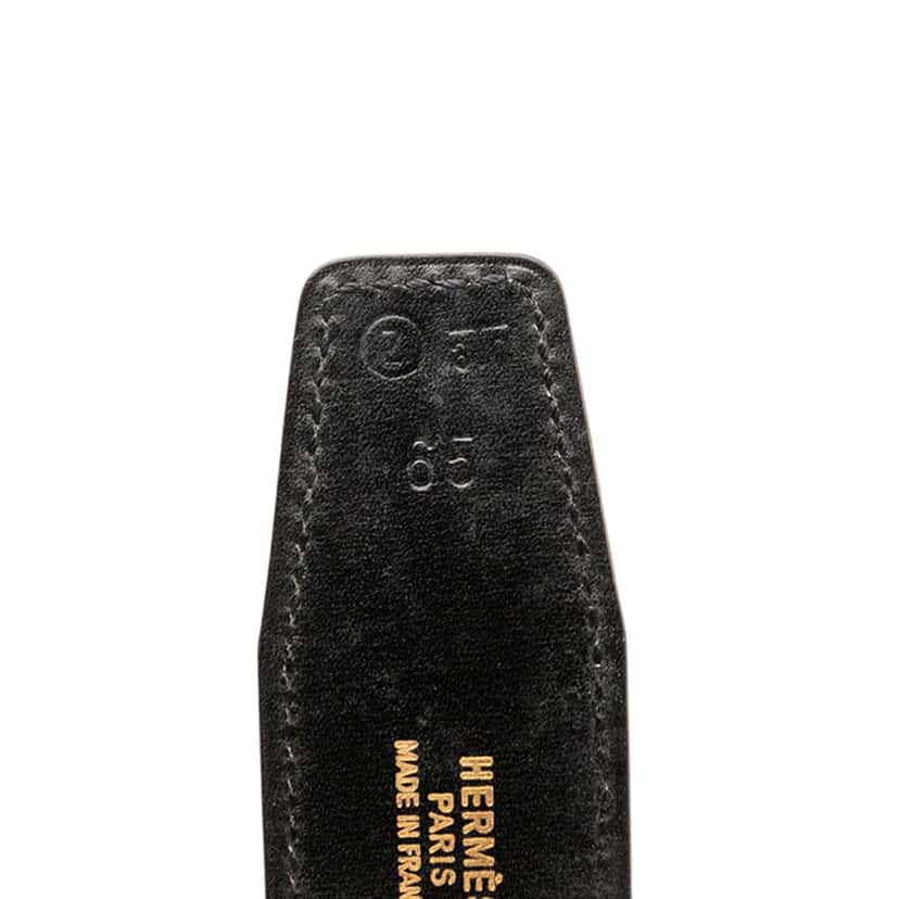 Hermès Box Calf Constance Belt Black Leather Good condition - Box View