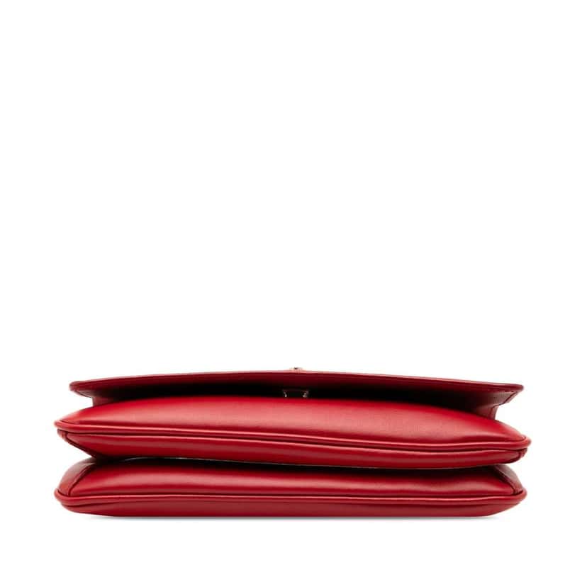 Prada Saffiano and City Calf Chain Crossbody Red Leather Very good condition - Inside View