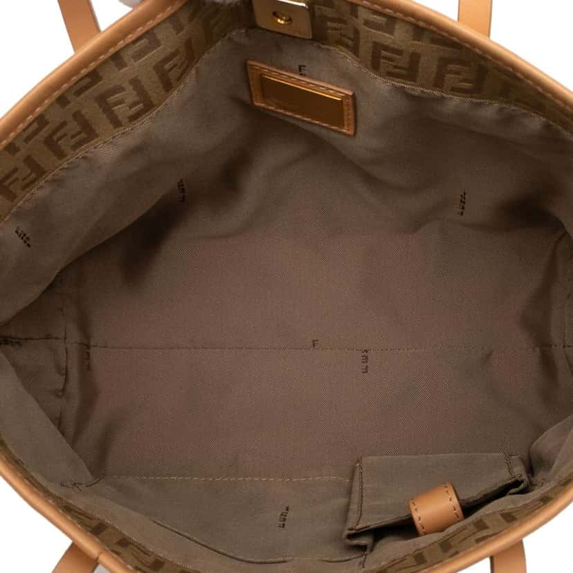Fendi Zucchino Canvas Tote Brown Canvas Good condition - Model View