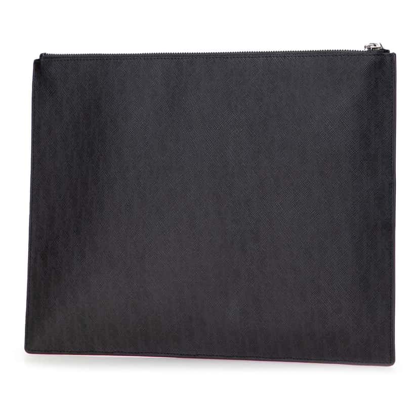 Dior Oblique Leather Latenight Summer Clutch Black Leather Good condition - Back View
