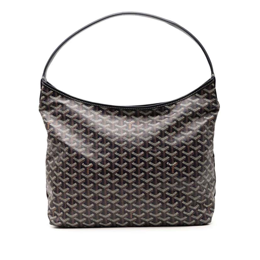 Goyard Goyardine Boheme Hobo Black Canvas Good condition - Front View