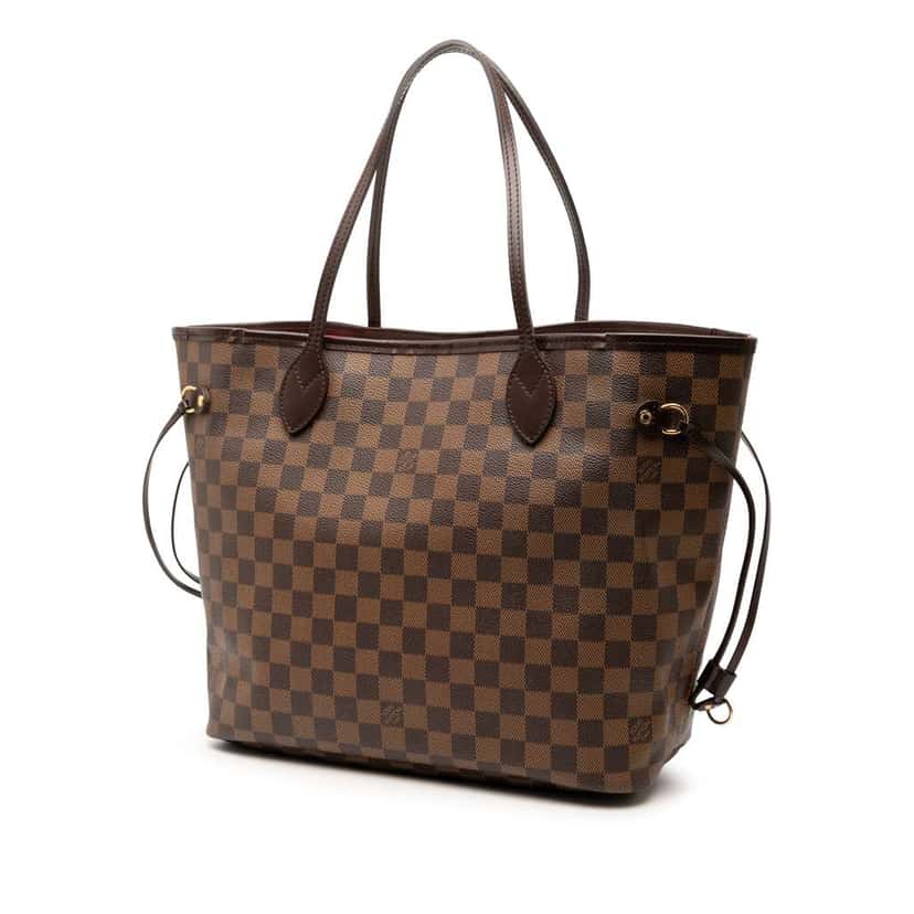 Louis Vuitton Damier Ebene Neverfull MM Brown Good condition - Back View