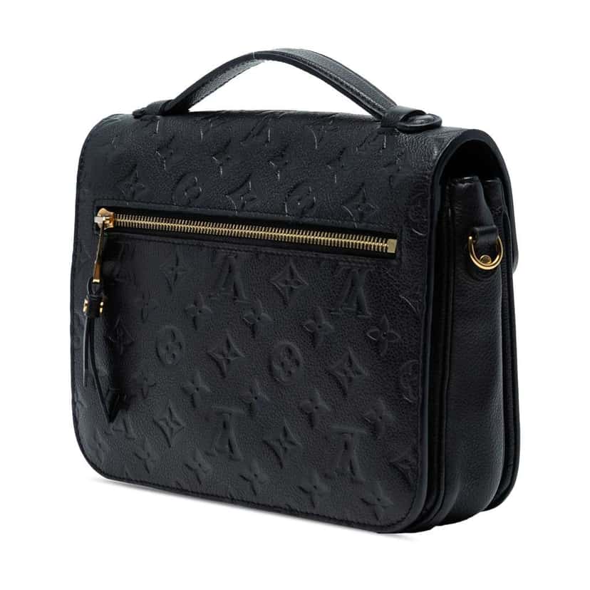 Louis Vuitton Monogram Empreinte Pochette Metis Black Leather Good condition - Back View