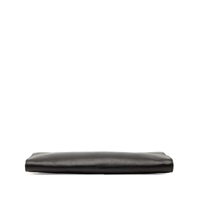 Gucci Bamboo Tassel Clutch Black Leather Good condition - Inside View