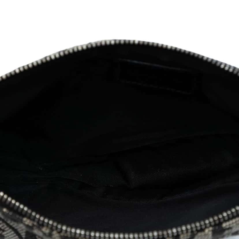 Dior Mini Diorissimo Canvas Saddle Pochette Black Canvas Good condition - Model View