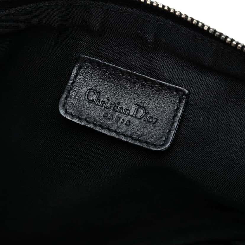 Dior Mini Diorissimo Canvas Saddle Pochette Black Canvas Good condition - Box View
