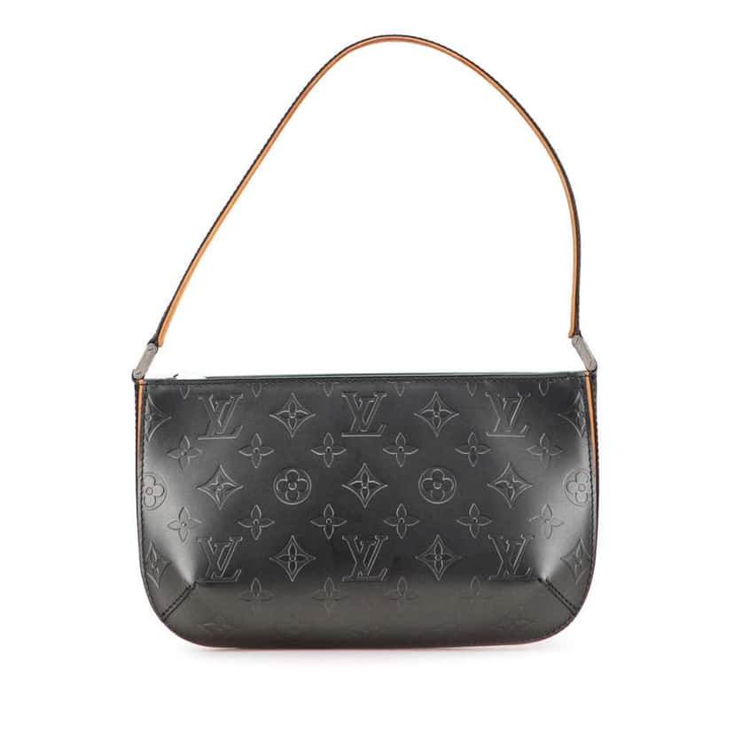 Louis Vuitton Monogram Mat Fowler Grey Leather Good condition - Front View