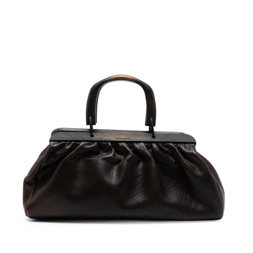 Gucci Leather Handbag Brown Leather Good condition - Front View