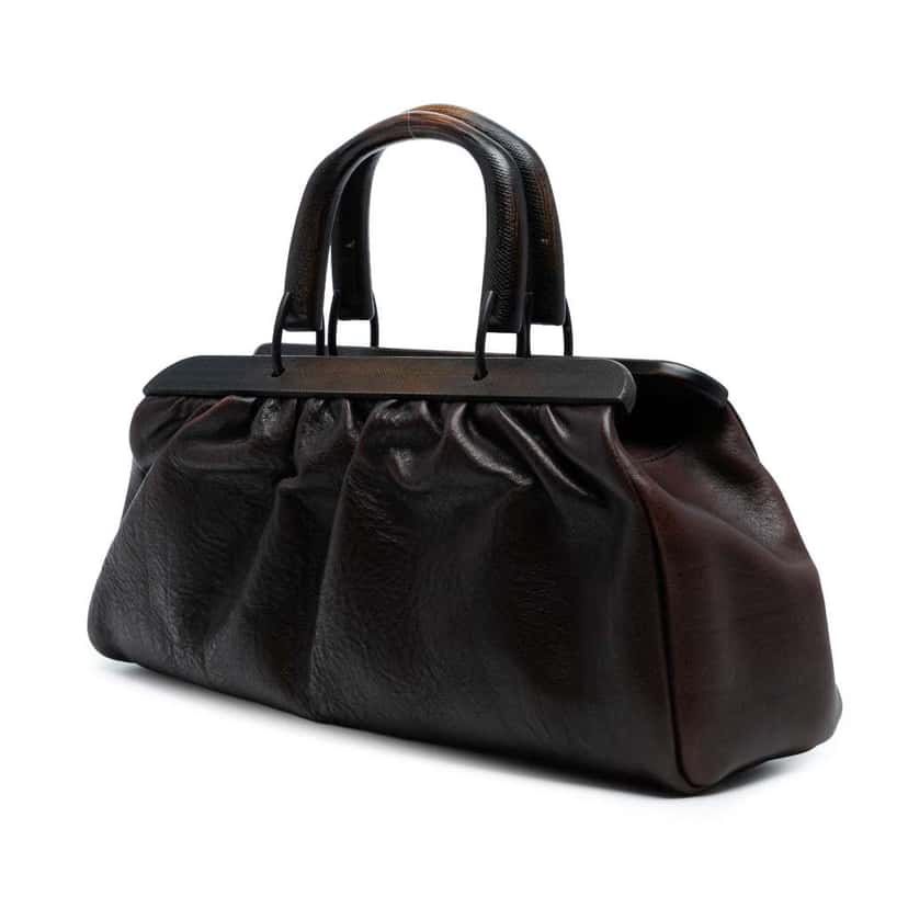 Gucci Leather Handbag Brown Leather Good condition - Back View