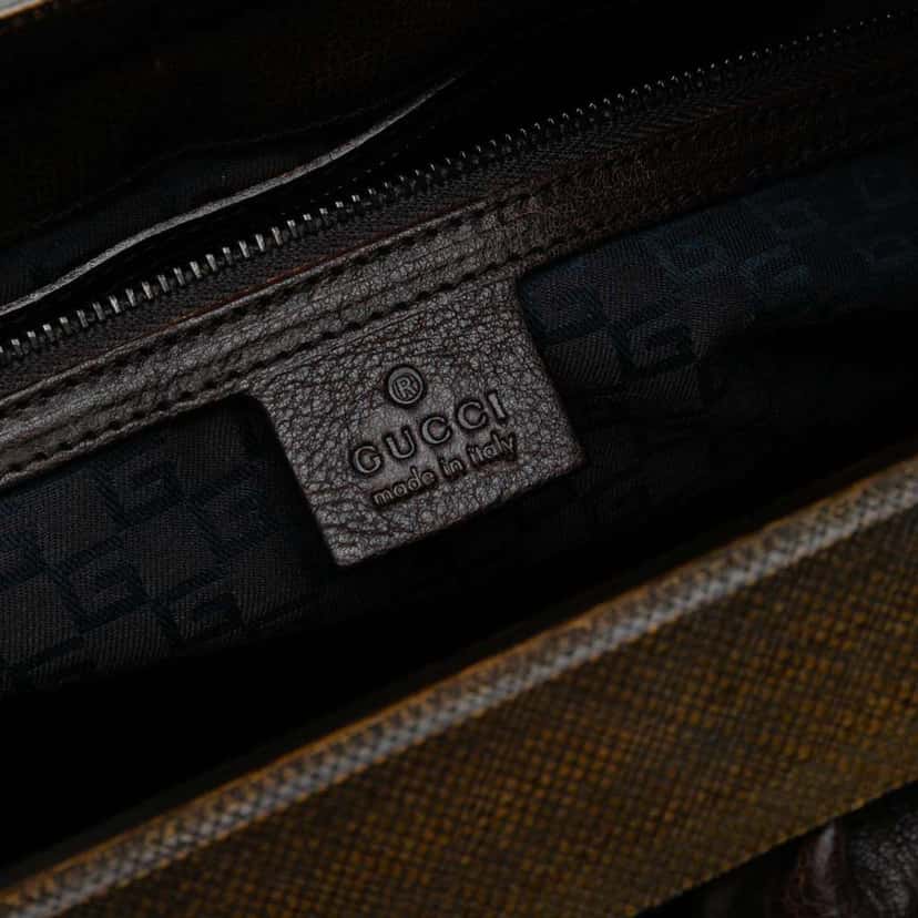 Gucci Leather Handbag Brown Leather Good condition - Box View