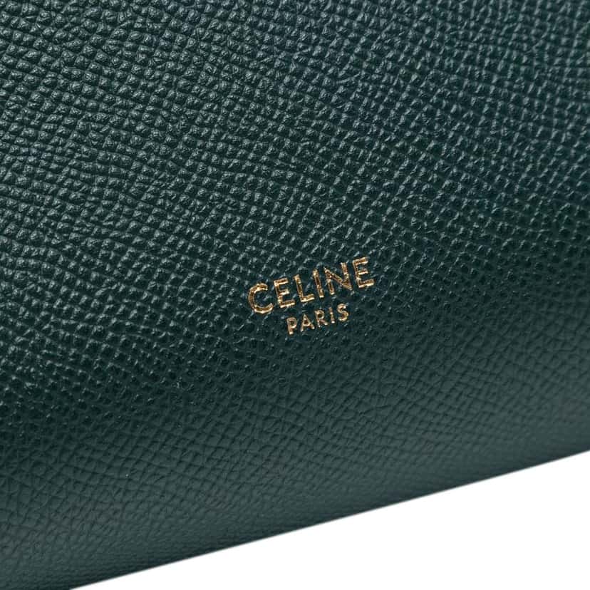 Celine Nano Grained Calfskin Belt Bag Green Leather Good condition - Box View